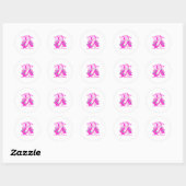 Suprt Squad Breast Cancer Awareness Nk Ribbon Wome ラウンドシール (シート)