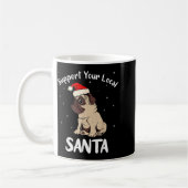 Suprt Your Local Santa - Funny Christmas Xmas Men コーヒーマグカップ (左)
