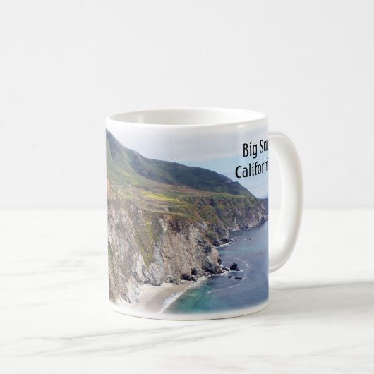 Sur大きいカリフォルニアのマグ コーヒーマグカップ (正面右)