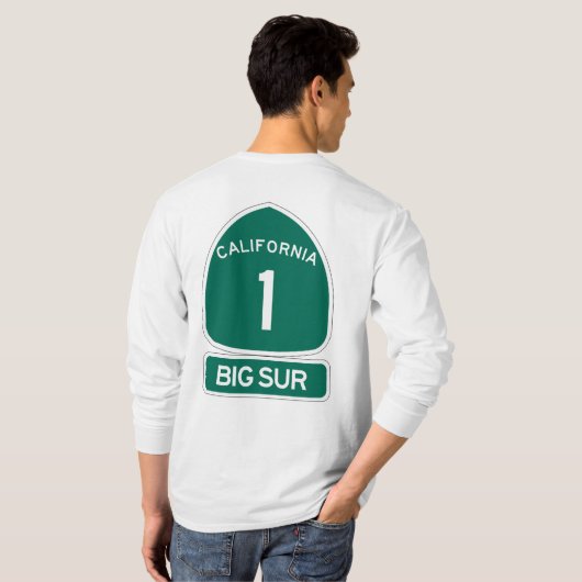 Sur -カリフォルニアの大きい最も美しい海岸! tシャツ (裏面フル)