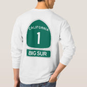 Sur -カリフォルニアの大きい最も美しい海岸! tシャツ (裏面)