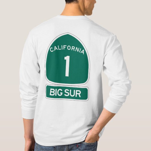Sur -カリフォルニアの大きい最も美しい海岸! tシャツ (裏面)
