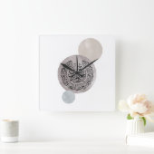 Surah An-Nas Islamic Arabic Calligraphy – Thuluth  スクエア壁時計 (ホーム)