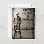 SuRe You CaN TRuST ThE GoVeRNMeNT PoSTCaRD ポストカード (正面/裏面)