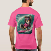 SURFガール長髪チワワ Tシャツ (裏面)