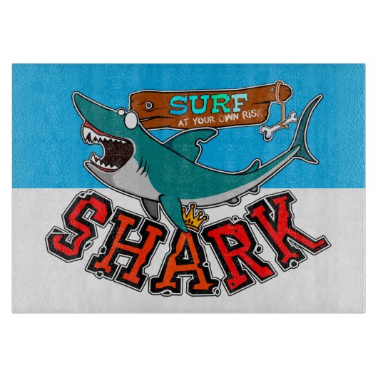 Surf avec requin カッティングボード (正面)