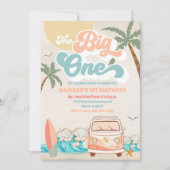 Surf Beach 1st Birthday Invitation 招待状 (正面)