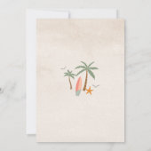 Surf Beach 1st Birthday Invitation 招待状 (裏面)