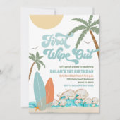 Surf Beach 1st Birthday Invitation 招待状 (正面)