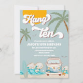 Surf Beach Birthday Party Invitation 招待状 (正面)