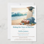 Surf Beach Graduation Party Invitation 招待状 (正面)