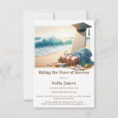 Surf Beach Graduation Party Invitation 招待状 (正面)