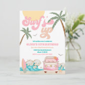 Surf Birthday Party Invitation 招待状 (スタンド正面)