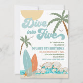 Surf Birthday Party Invitation 招待状 (正面)