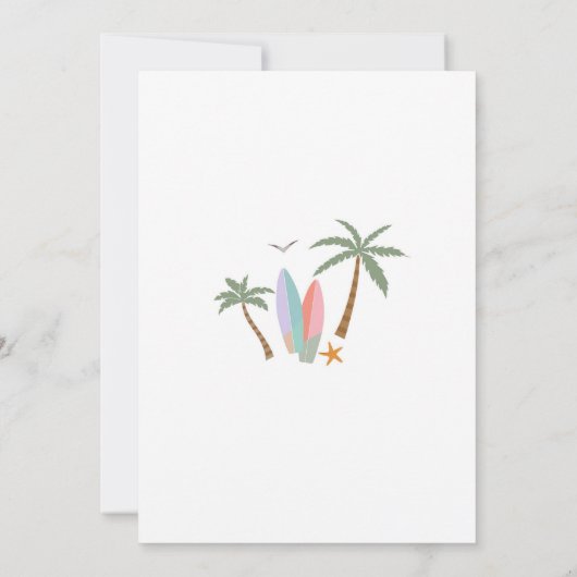 Surf Birthday Party Invitation 招待状 (裏面)