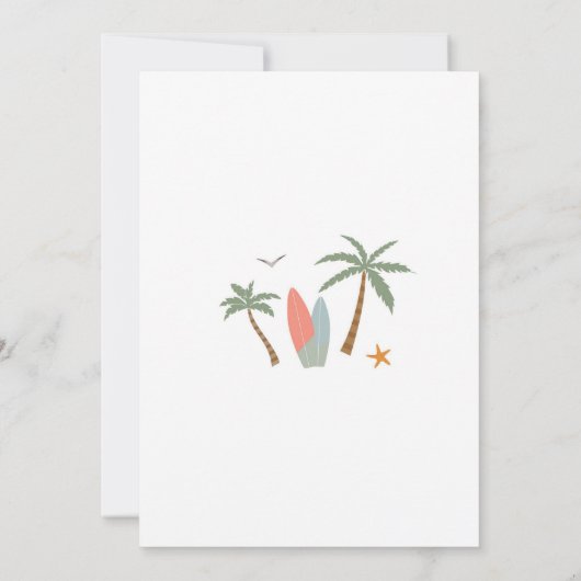 Surf Birthday Party Invitation 招待状 (裏面)