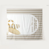 Surf Board Baby Shower Custom Gender Neutral タペストリー (正面(横))