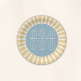 Surf Board Baby Shower - Custom Gender Neutral ペーパープレート