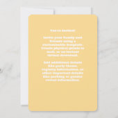 Surf Board Baby Shower - Custom Gender Neutral 招待状 (裏面)