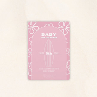Surf Board Baby Shower - Custom Gender Neutral 招待状