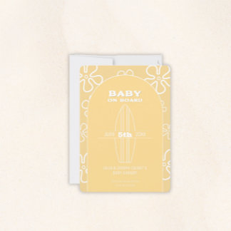 Surf Board Baby Shower - Custom Gender Neutral 招待状