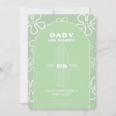 Surf Board Baby Shower - Custom Gender Neutral 招待状 (正面)