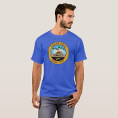 Surf City Logo Lighthouse with Woodie Sticker Wood Tシャツ (正面フル)