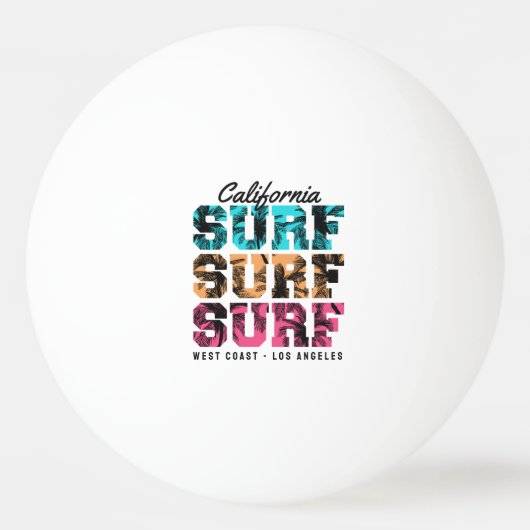 Surf Dreams: California Sunset Edition 卓球ボール (正面)