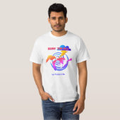 Surf 'em all. TLW. 五大湖でサーフィン Tシャツ (正面フル)