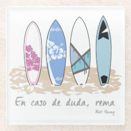 Surf. En caso de duda, rema ガラスコースター
