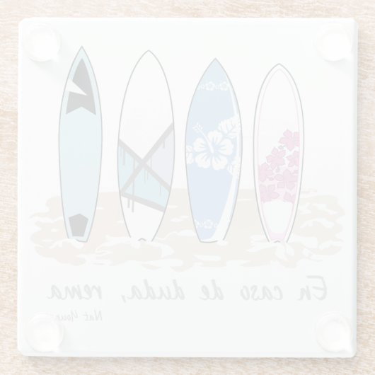 Surf. En caso de duda, rema ガラスコースター (裏面)