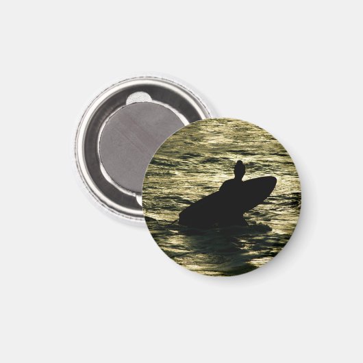 Surf Golden Hour Bali Round Magnet マグネット (正面/裏面)