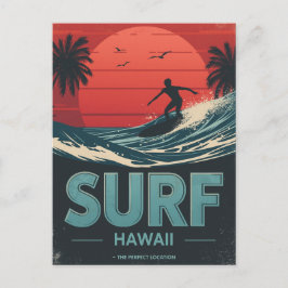 Surf Hawaii Sunset Vibes ポストカード