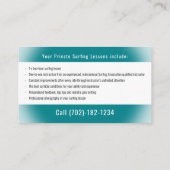 Surf Instructor |  Surfboard Active Sports 名刺 (裏面)