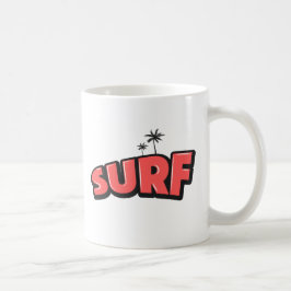 Surf, just surf. In red コーヒーマグカップ