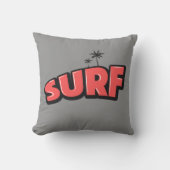 Surf, just surf. In red and gray クッション (正面)