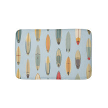 Surf Life | Retro Coastal Blue Surfboard Graphic