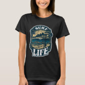 Surf Life Tropical Beach Vacation Hawaii Surfing D Tシャツ (正面)