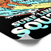 Surf Like Squatch Surfing Bigfoot Funny Beach Sasq ポスター (角)