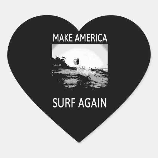 Surf Lover|アメリカンサーフを再び作る ハートシール (正面)