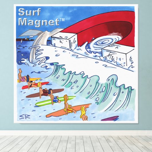 Surf Magnetキャンバス印刷 キャンバスプリント (インサイチュ (ウッドフロア))