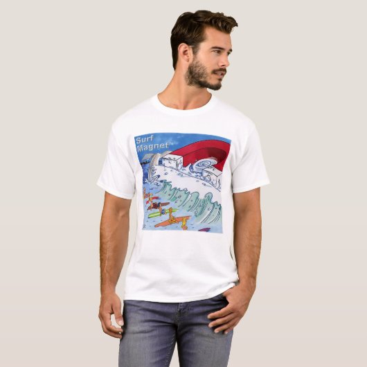 Surf MagnetメンズホワイトTシャツ Tシャツ (正面フル)