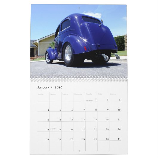 Surf Mobiles 2026 Calendar カレンダー (1月 2026)