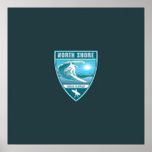 Surf North Shore Kauai Hawaii ポスター (正面)