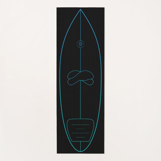 Surf-Pop-Up Trainingsmatte Yogamatte | blautürkis ヨガマット (正面)