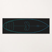 Surf-Pop-Up Trainingsmatte Yogamatte | blautürkis ヨガマット (正面(横))