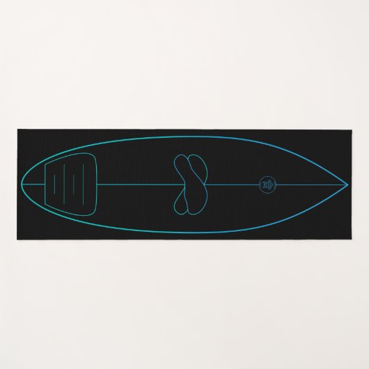 Surf-Pop-Up Trainingsmatte Yogamatte | blautürkis ヨガマット (正面(横))