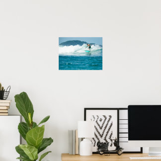 Surf Poster, Wall Art, Surfing Print Printable  ポスター