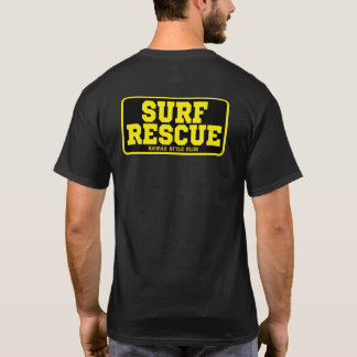 SURF RESCUE BLK back print Tシャツ