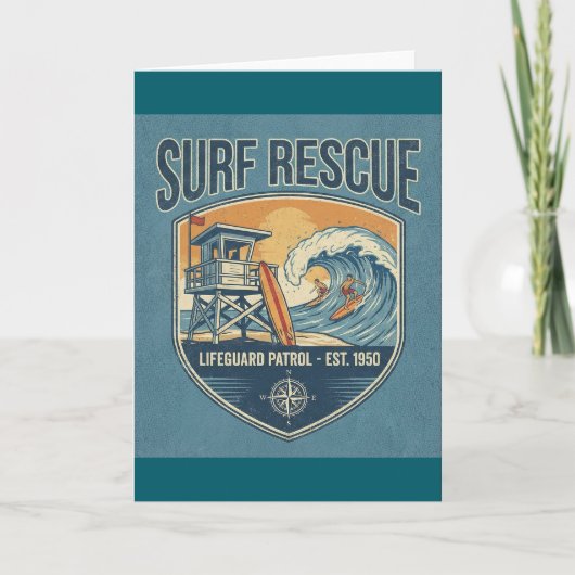 Surf Rescue Lifeguard Patrol Est 1950 カード (正面)